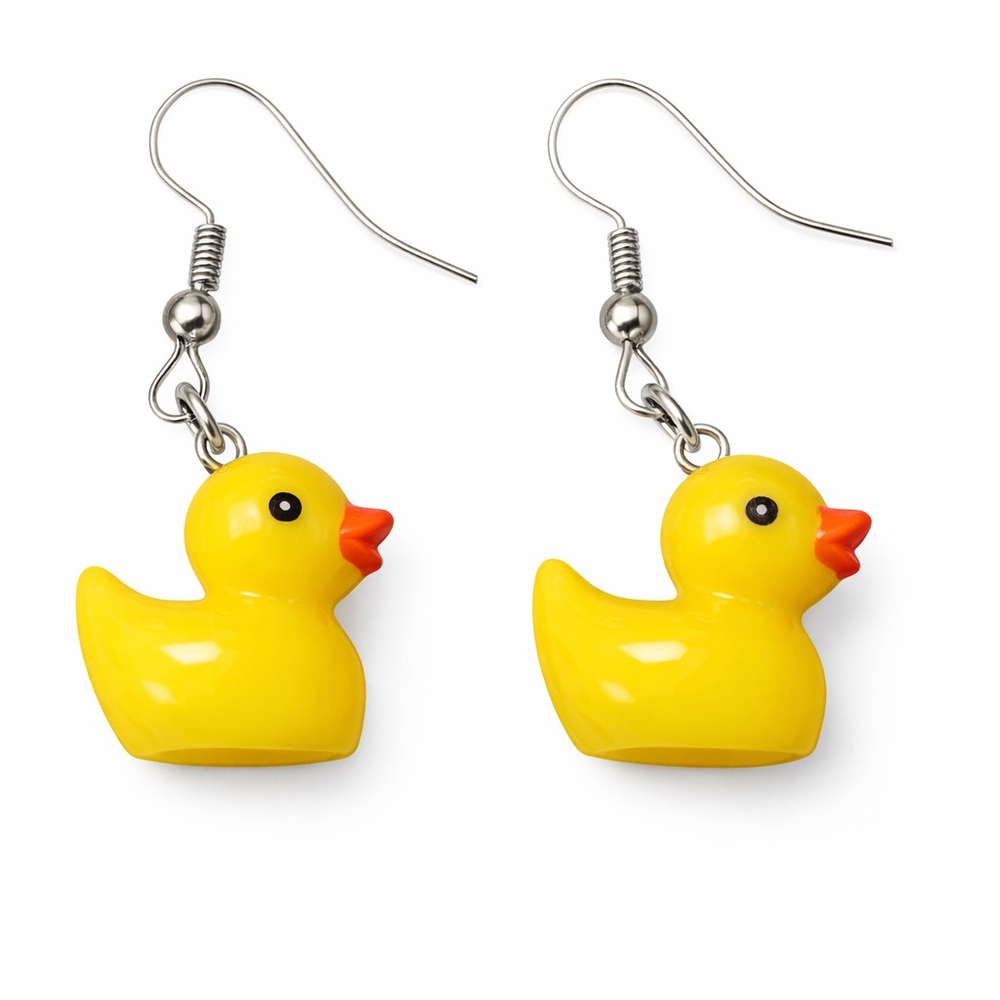 Yellow Duck Earrings